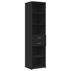 Vidaxl Skříň highboard černá 45 x 42,5 x 185 cm kompozitní dřevo