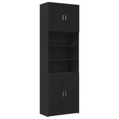 Vidaxl Skříň highboard černá 80 x 42,5 x 249 cm kompozitní dřevo