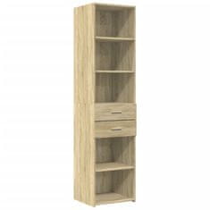 Vidaxl Skříň highboard dub sonoma 45 x 42,5 x 185 cm kompozitní dřevo