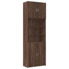 Vidaxl Skříň highboard hnědý dub 80 x 42,5 x 249 cm kompozitní dřevo