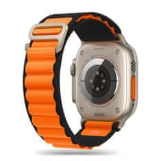 Tech-protect Nylon řemínek na Apple Watch 42/44/45/49mm, black / orange