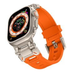 Tech-protect Delta Pro řemínek na Apple Watch 42/44/45/49mm, orange / titanium