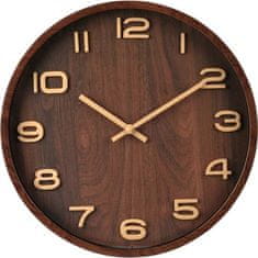 SEGNALE Nástěnné hodiny KO-837362340 30 cm design dřeva