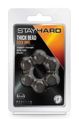 Blush Stay Hard Thick Bead Cock Ring Black