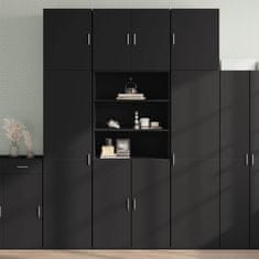 shumee vidaXL Skříň highboard černá 80 x 42,5 x 249 cm kompozitní dřevo