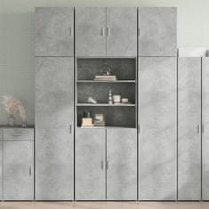 Vidaxl Skříň highboard betonově šedá 80x42,5x249 cm kompozitní dřevo