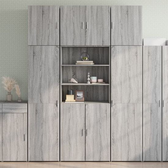 shumee vidaXL Skříň highboard šedá sonoma 80 x 42,5 x 249 cm kompozitní dřevo