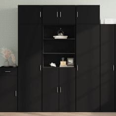 Vidaxl Skříň highboard černá 70 x 42,5 x 185 cm kompozitní dřevo