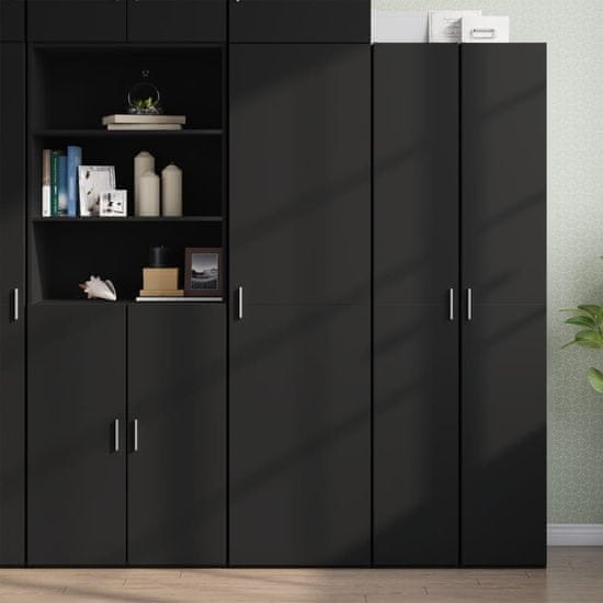 shumee vidaXL Skříň highboard černá 50 x 42,5 x 185 cm kompozitní dřevo