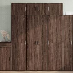 Vidaxl Skříň highboard hnědý dub 70 x 42,5 x 185 cm kompozitní dřevo