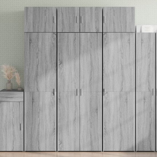 shumee vidaXL Skříň highboard šedá sonoma 70 x 42,5 x 185 cm kompozitní dřevo