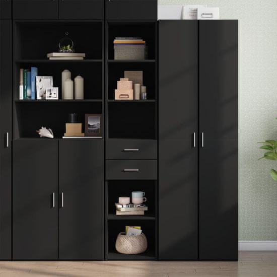 shumee vidaXL Skříň highboard černá 40 x 42,5 x 185 cm kompozitní dřevo