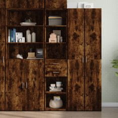 shumee vidaXL Skříň highboard kouřový dub 40 x 42,5 x 185 cm kompozitní dřevo