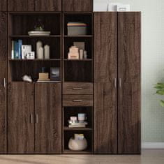 Vidaxl Skříň highboard hnědý dub 40 x 42,5 x 185 cm kompozitní dřevo