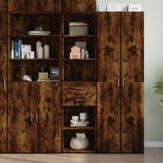 shumee vidaXL Skříň highboard kouřový dub 45 x 42,5 x 185 cm kompozitní dřevo