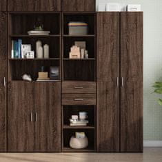 shumee vidaXL Skříň highboard hnědý dub 45 x 42,5 x 185 cm kompozitní dřevo