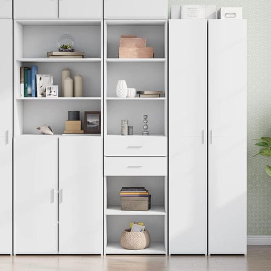 shumee vidaXL Skříň highboard bílá 50 x 42,5 x 185 cm kompozitní dřevo