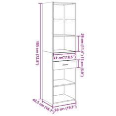 Vidaxl Skříň highboard bílá 50 x 42,5 x 185 cm kompozitní dřevo