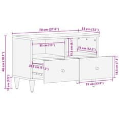 Vidaxl TV skříňka 70 x 33 x 46 cm masivní mangovníkové dřevo