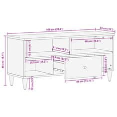 Vidaxl TV skříňka 100 x 33 x 46 cm masivní mangovníkové dřevo