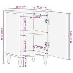 Vidaxl Koupelnová skříňka 38 x 33 x 58 cm masivní mangovníkové dřevo