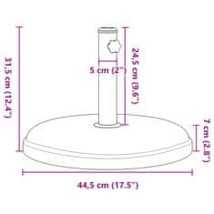 Petromila Stojan na slunečník pro tyč Ø 32 / 32 / 38 mm 15 kg kruhový