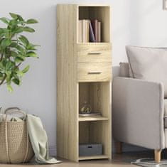 Vidaxl Skříň highboard dub sonoma 30 x 42,5 x 124 cm kompozitní dřevo