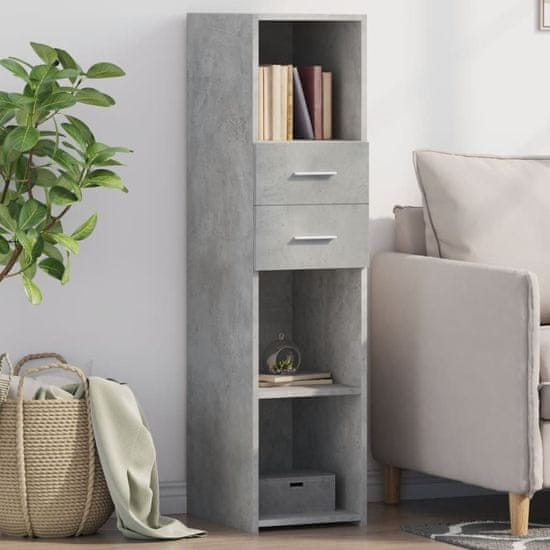 shumee vidaXL Skříň highboard betonově šedá 30x42,5x124 cm kompozitní dřevo