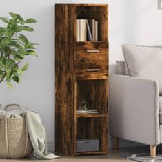 Vidaxl Skříň highboard kouřový dub 30 x 42,5 x 124 cm kompozitní dřevo