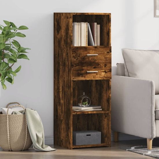 shumee vidaXL Skříň highboard kouřový dub 40 x 42,5 x 124 cm kompozitní dřevo