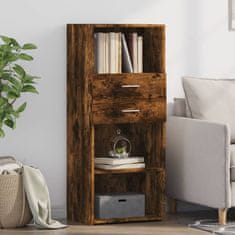 Vidaxl Skříň highboard kouřový dub 50 x 42,5 x 124 cm kompozitní dřevo