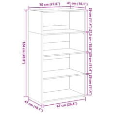 Vidaxl Skříň highboard černá 70 x 41 x 124 cm kompozitní dřevo