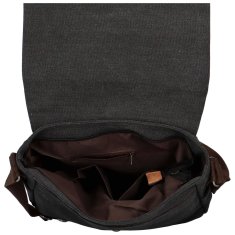 Turbo Bags Stylová textilní crossbody taška Dimitros, černá
