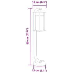 Vidaxl Venkovní stojací lampy 3 ks černé 60 cm nerezová ocel