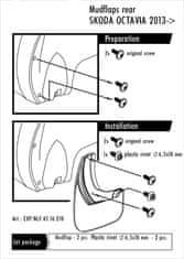 HromTech Zástěrky, lapače nečistot, Škoda Octavia III, 2013-2020, Sedan, zadní