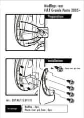 HromTech Zástěrky, lapače nečistot, Fiat Grande Punto, 2005-2009, 5 dveř., zadní