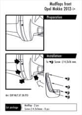 HromTech Zástěrky, lapače nečistot, Opel Mokka, 2012- , přední