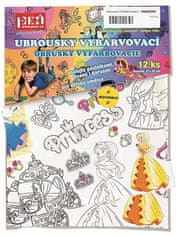 Vybarvovací ubrousky Princezny 12 kusů