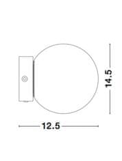 Nova Luce NOVA LUCE nástěnné svítidlo JOLINE černý kov a hliník bílé opálové sklo vypínač na těle LED 1x6W 230V 3200K IP20 9919601