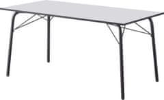 KONDELA Jídelní stůl, bílá/černá, 160x80x75 cm, NALAK TYP 3