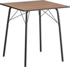 KONDELA Jídelní stůl, dub artisan/černá, 70x70x75 cm, NALAK TYP 1