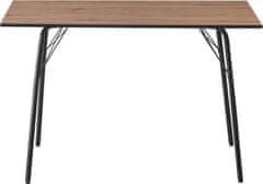 KONDELA Jídelní stůl, dub artisan/černá, 120x75x75 cm, NALAK TYP 2