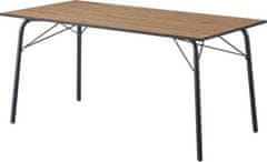 KONDELA Jídelní stůl, dub artisan/černá, 160x80x75 cm, NALAK TYP 3