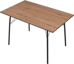 KONDELA Jídelní stůl, dub artisan/černá, 120x75x75 cm, NALAK TYP 2