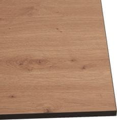 KONDELA Jídelní stůl, dub artisan/černá, 160x80x75 cm, NALAK TYP 3