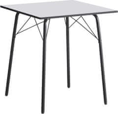 KONDELA Jídelní stůl, bílá/černá, 70x70x75 cm, NALAK TYP 1