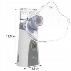 Malatec 22706 Inhalátor ultrazvukový nebulizer, 10 ml, AA, bílošedá