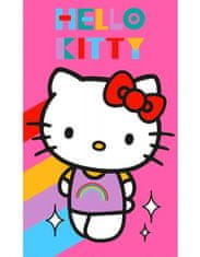 Carbotex  Dětský ručník Hello Kitty Rainbow 30x50 cm