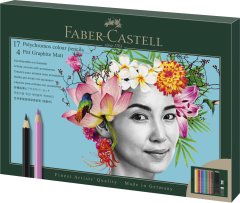 Faber-Castell Pastelky Polychromos & tužky Pitt Matt set 23x