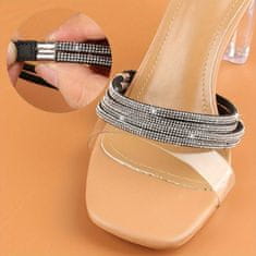 VIVVA® Řemínky na Lodičky či Sandály, Řemínky na Boty s vysokým podpatkem (2 x pásky na boty s vysokým podpatkem - bílé a černé) | LUXSTRAP